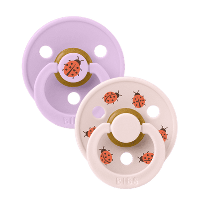 BIBS Urban Garden, Ladybug Violet Sky Mix Pacifiers