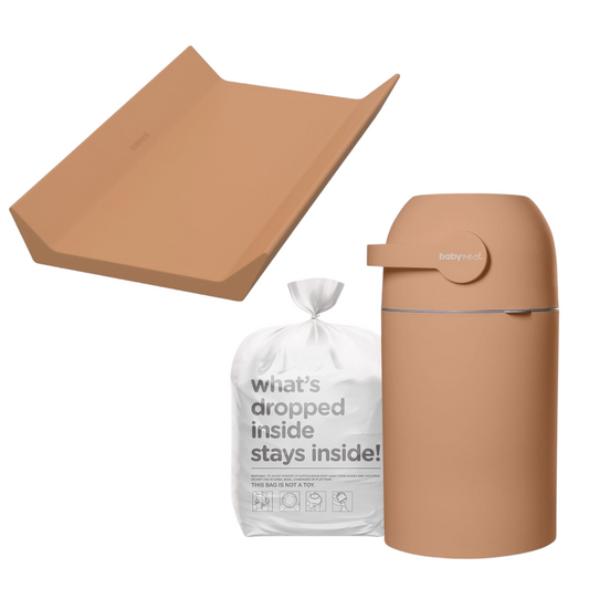 Babyrest Nova Change Mat & Aster Nappy Bin – Terracotta Bundle