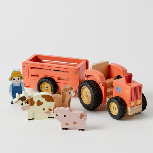 Zookabee Wooden Farm Tractor Playset