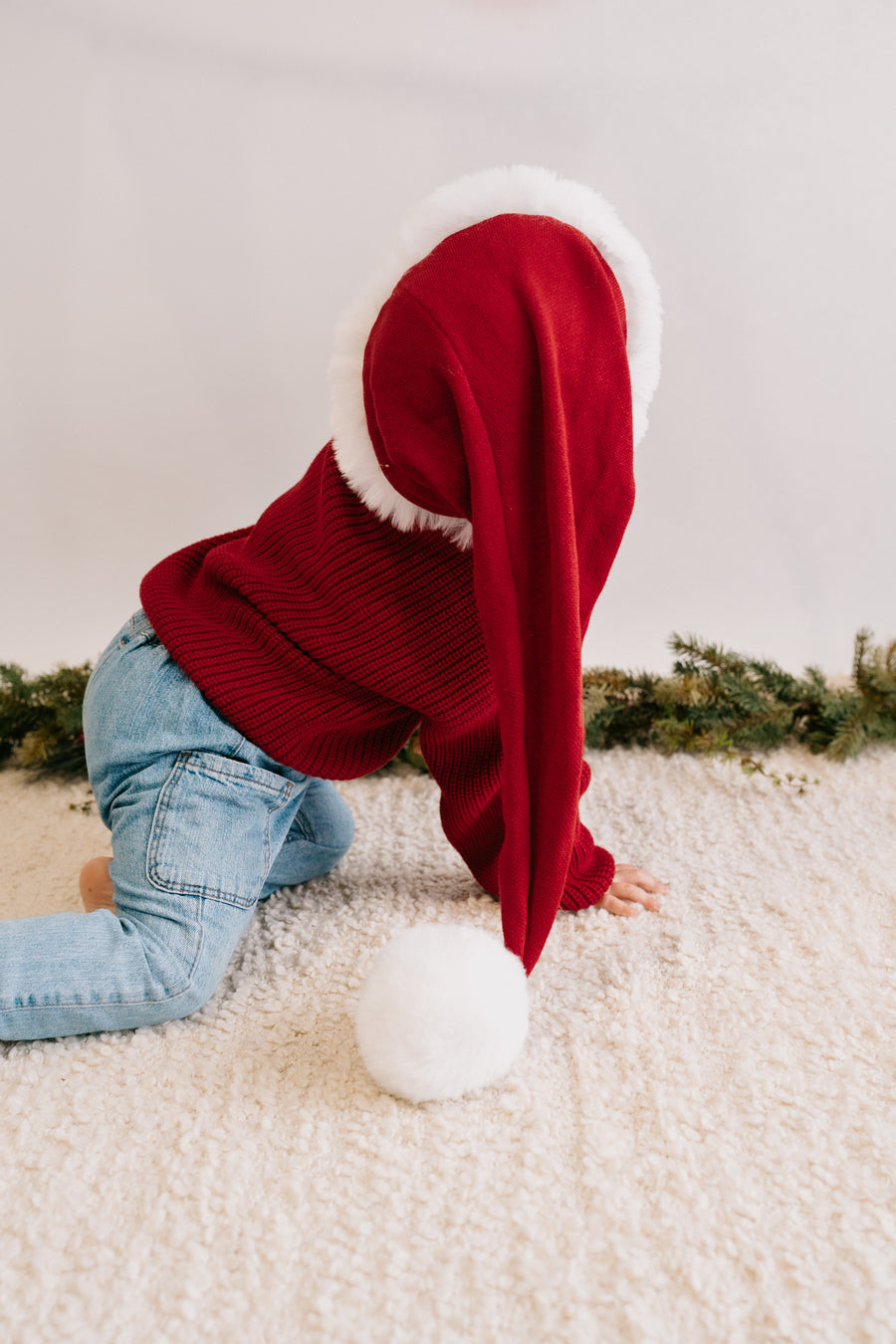 Little & Fern Knit Santa Hat | Rudolph Red