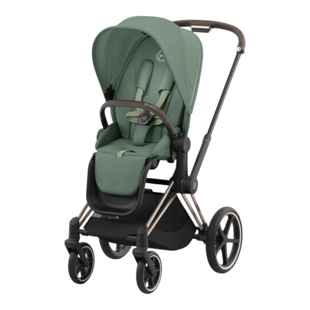 Cybex Priam Pram 2024 - Rose Gold & Leaf Green