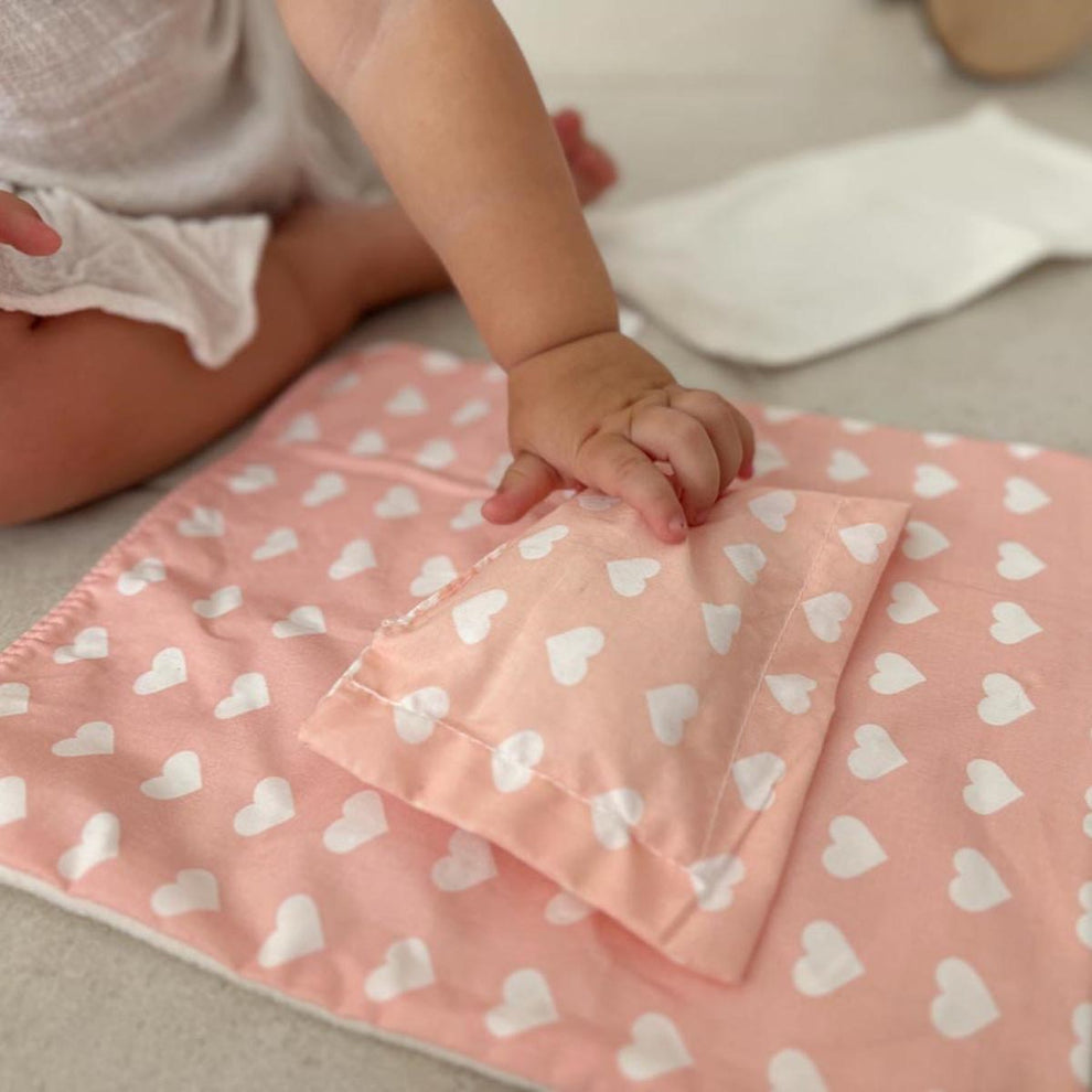 Moover Dolls Pram Bedding Set - Pink & White