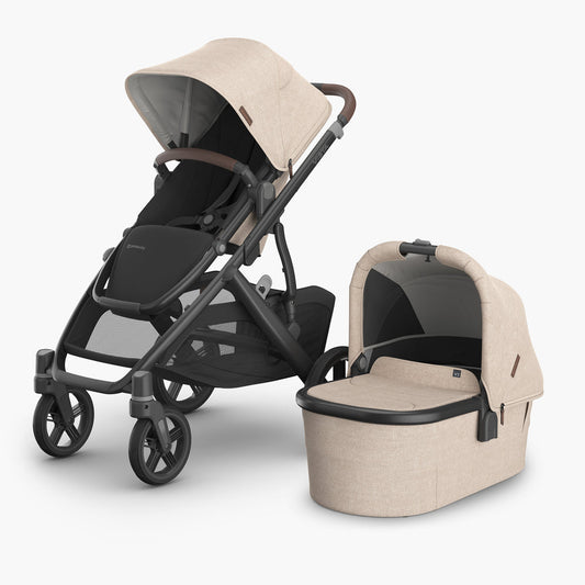 UPPAbaby Vista V3 Pram With Bassinet - Liam + FREE Parent Organiser & FREE Pram Liner - (Oat Melange)