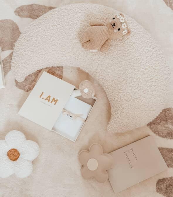 Luna Mae Baby Nursing Pillow - Moon