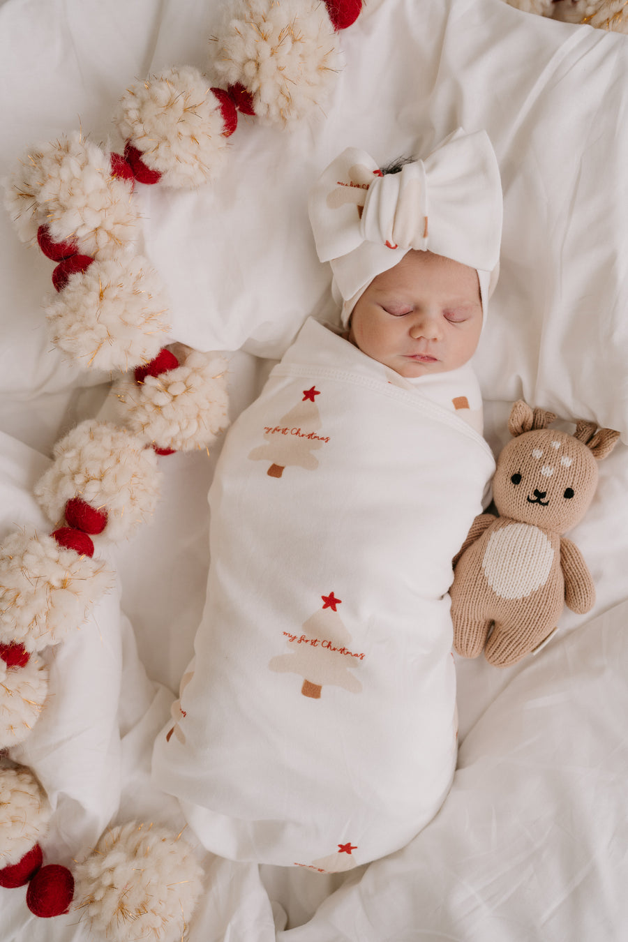 Little & Fern Swaddle Set | My First Christmas