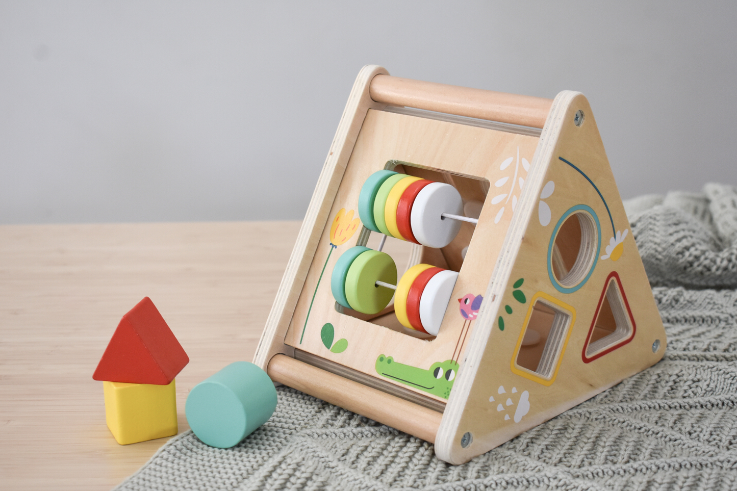 WOODEN ACTIVITY TRIANGLE TOY