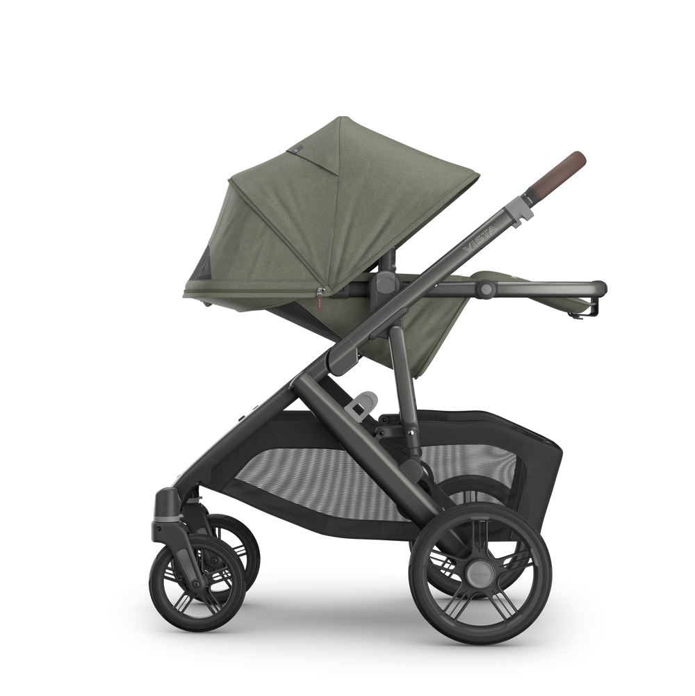 UPPAbaby Vista V3 Pram With Bassinet - Evelyn (Meadow Green) + Free Upper Adaptors