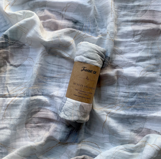 Junior Co Muslin Swaddle Wrap - Haze