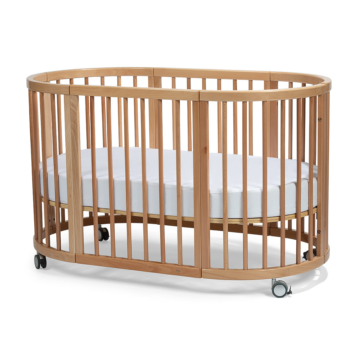 Lolli Furniture Sprout 4 in 1 - Natural Beech Wood - Including Australian Made Mattress Set