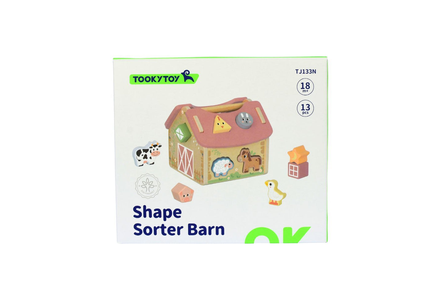 MY FOREST FRIENDS WOODEN FARMHOUSE SHAPE SORTER