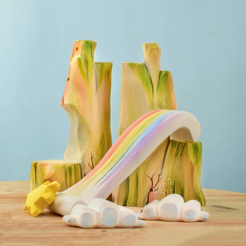 Bumbu Toys Romania Wooden Rainbow Cliff