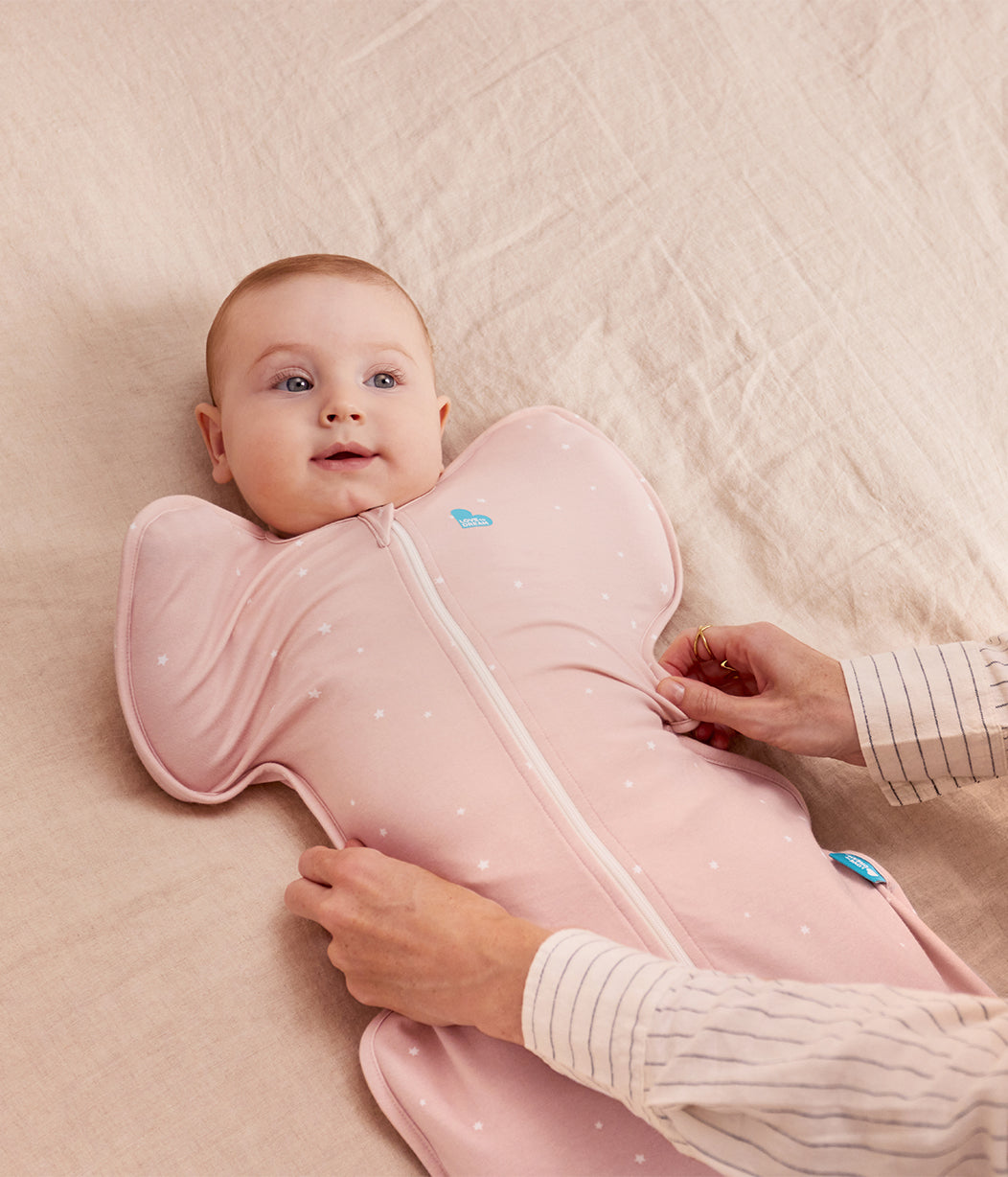 Love 2 Dream SWADDLE UP 1.0T STRETCH COTTON TWINKLE - POWDER PINK