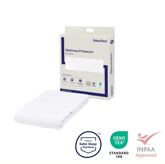 BabyRest Cradle Alfie & Journey Waterproof Mattress Protector - 85x50cm