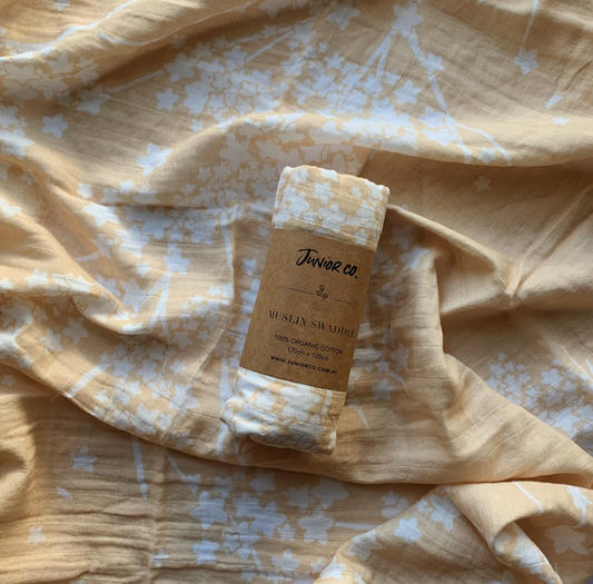 Junior Co Muslin Swaddle Wrap - Stellar