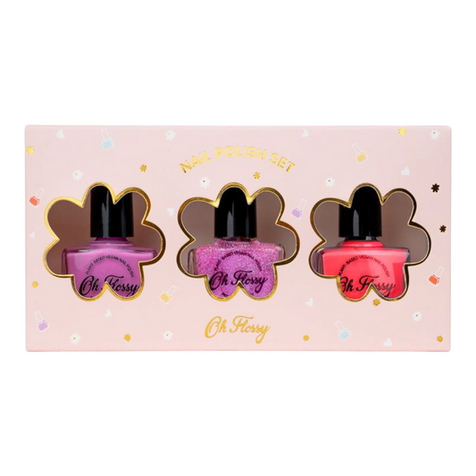 Oh Flossy Kids Pink Pamper Nail Polish Set