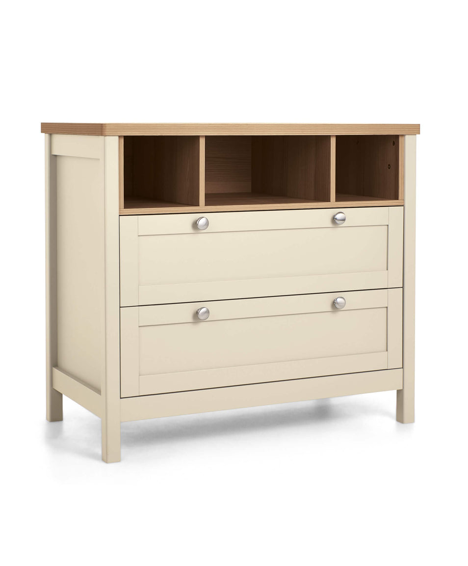 Mamas & Papas Harwell Cotbed 5 Piece Set with Cotbed, Dresser Changer, Mattress, Fitted Sheets & Mattress Protector - Cashmere