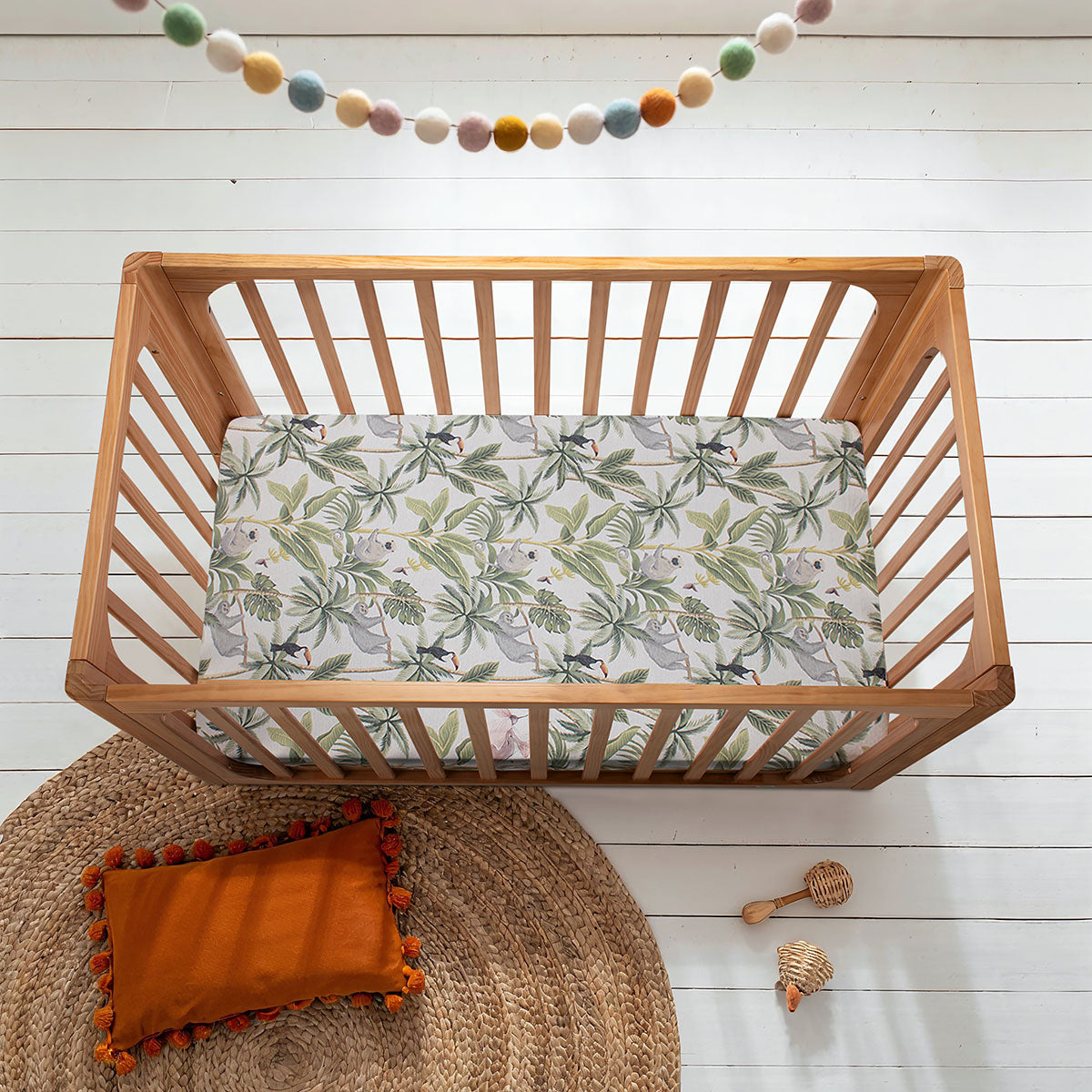 COCOON Fitted Cot Sheet – Tropicana