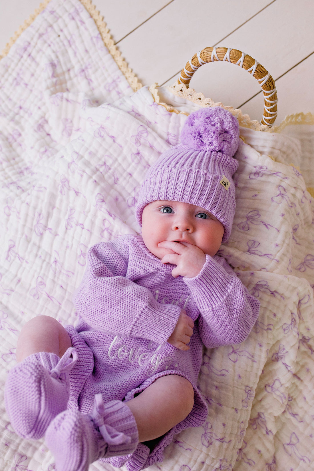 Confetti Kidz Baby Knit Beanie | Lilac 0-6 Months