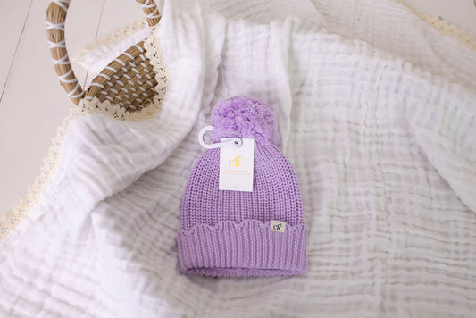 Confetti Kidz Baby Knit Beanie | Lilac 0-6 Months
