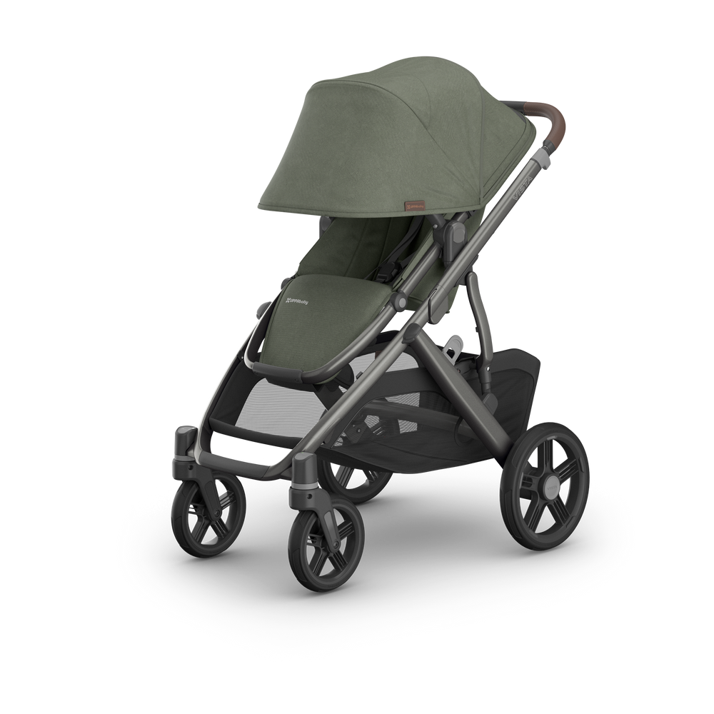 UPPAbaby Vista V3 Pram With Bassinet - Evelyn (Meadow Green) + Free Upper Adaptors