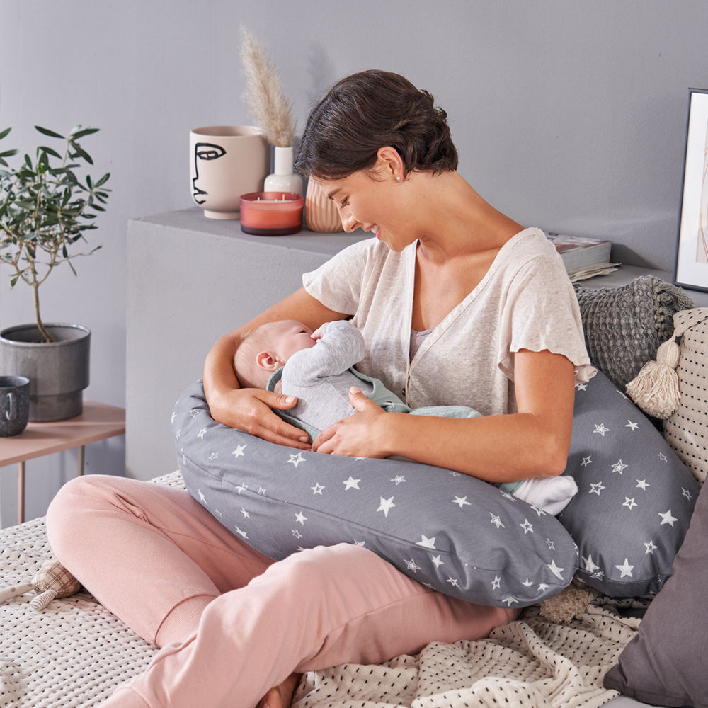 Theraline Muslin Maternity & Nursing Pillow - Light Grey