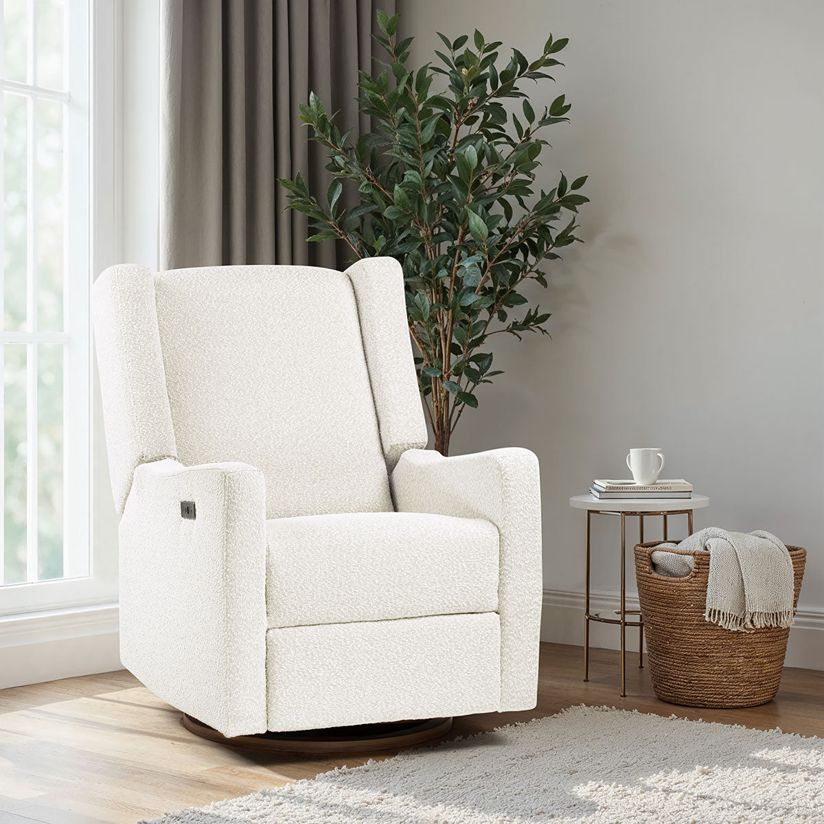 COCOON Bondi Electric Recliner Glider Chair - Vanilla Boucle