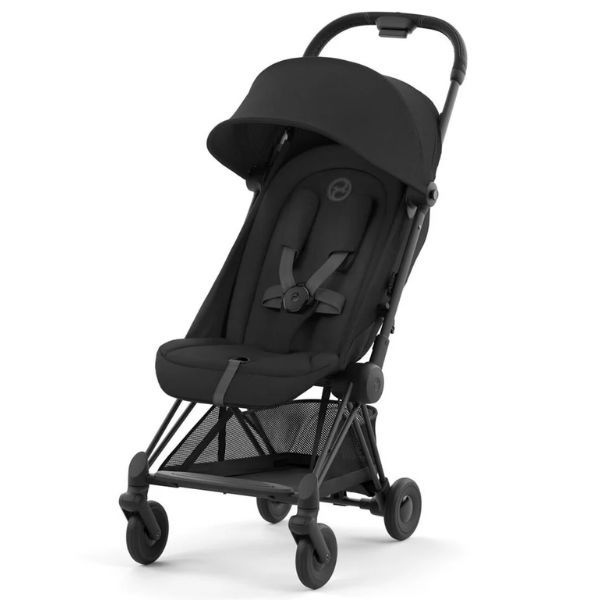 Cybex Coya Stroller - Matt Black & Sepia Black - Compact For Travel