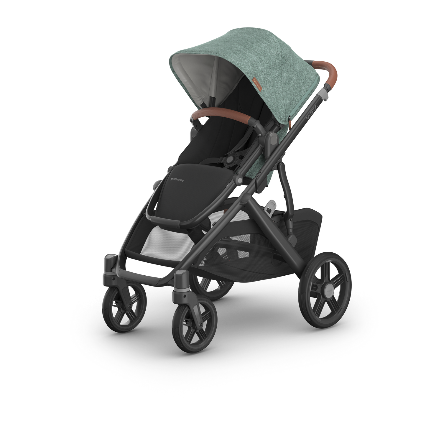 UPPAbaby Vista V3 Pram With Bassinet + FREE Parent Organiser - Gwen (Green Melange)