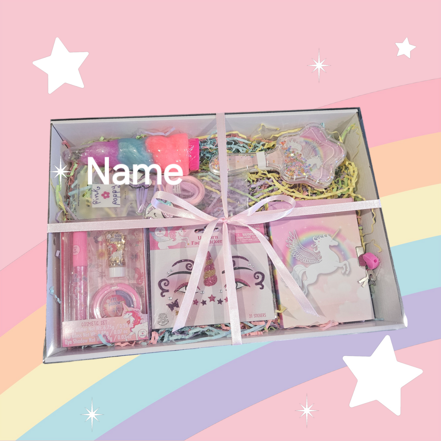 Personalised Rainbow Unicorn Gift Hamper
