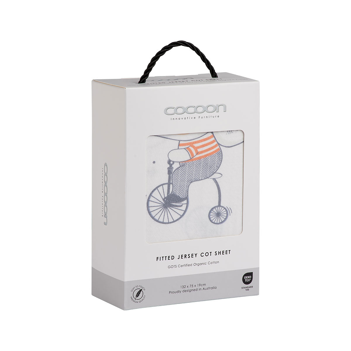 COCOON Fitted Cot Sheet - Circus Elephant