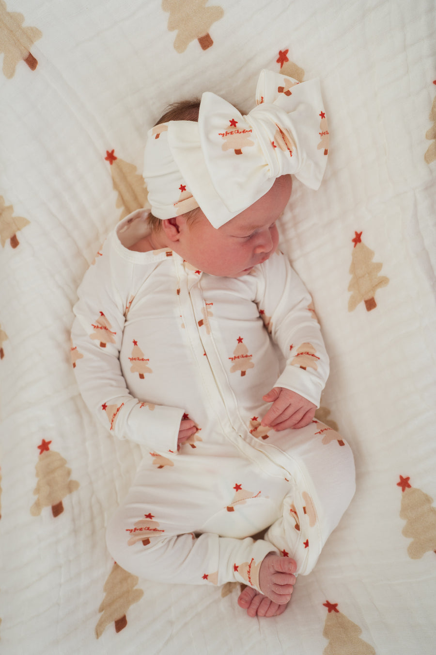 Little & Fern Baby Zip Romper | My First Christmas (NO FRILL)