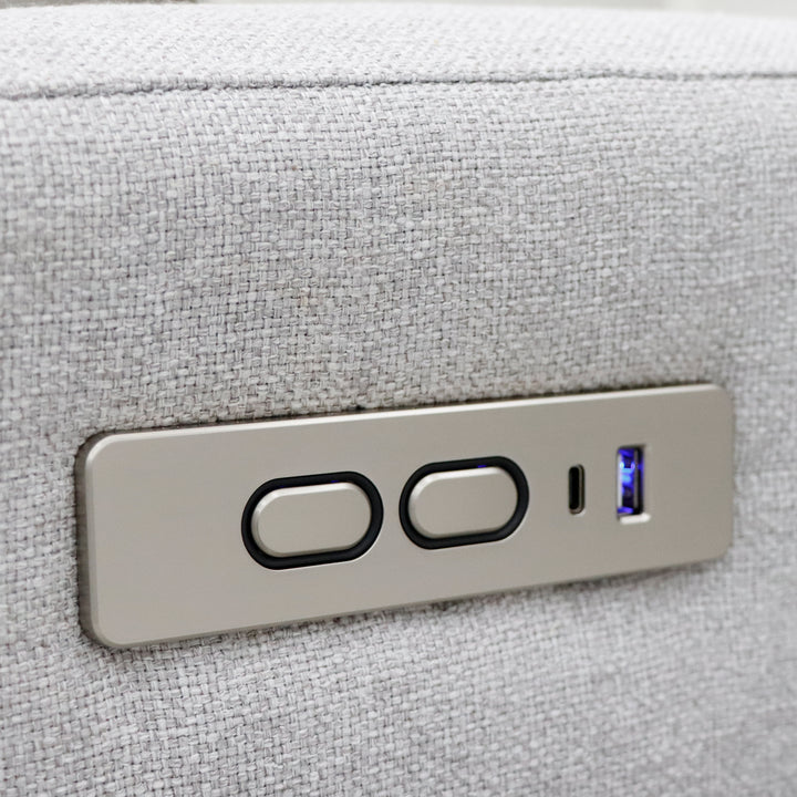 Sisi & Sash Hampton Electric Recliner Chair - Stone Grey