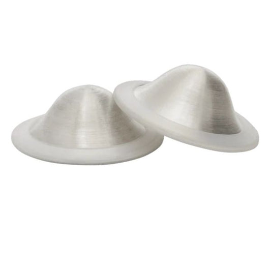 New Beginnings Silver Nursing Cups 55mm L 2Pc