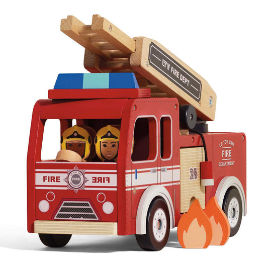 Le Toy Van Wooden Fire Engine Play Set