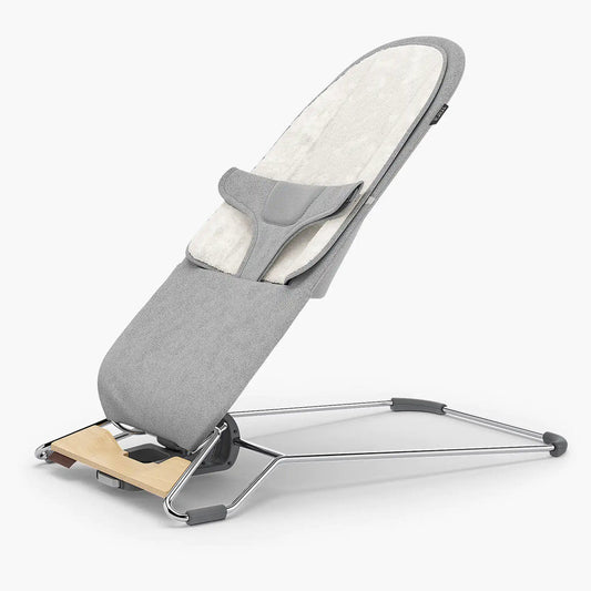 UPPAbaby Mira Baby Bouncer - Stella (Grey Mélange / Silver Chrome / Maple Wood)