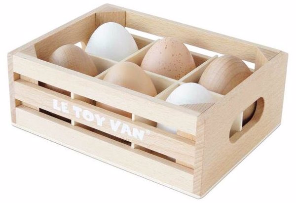 Le Toy Van Honeybake Farm Eggs in Crate Kids/Children Play Wooden Toy 2y+
