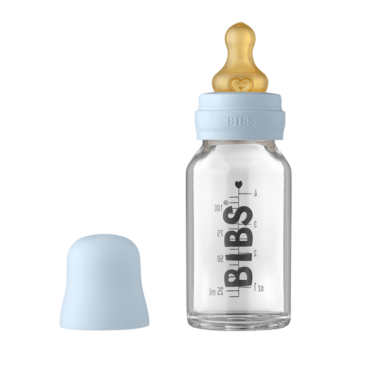 110ml Glass Bottle Set - Baby Blue