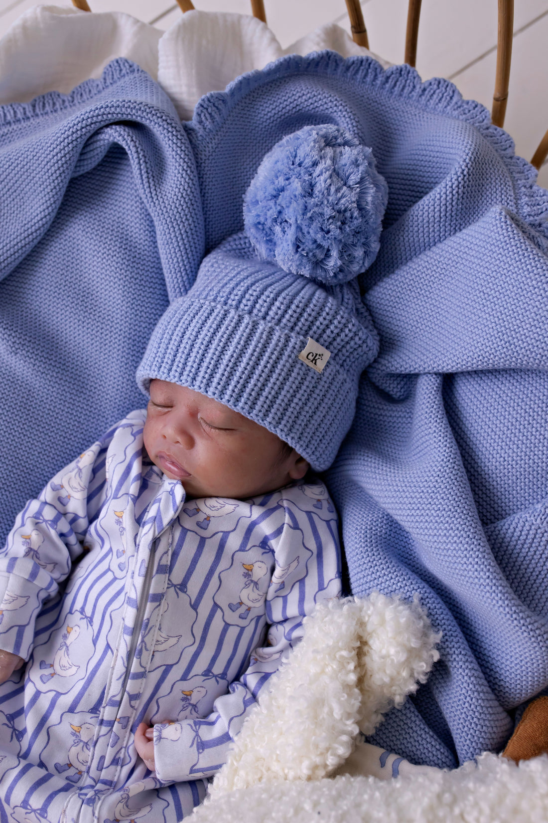 Confetti Kidz Baby Knit Beanie | Cloud Blue 0-6 Months