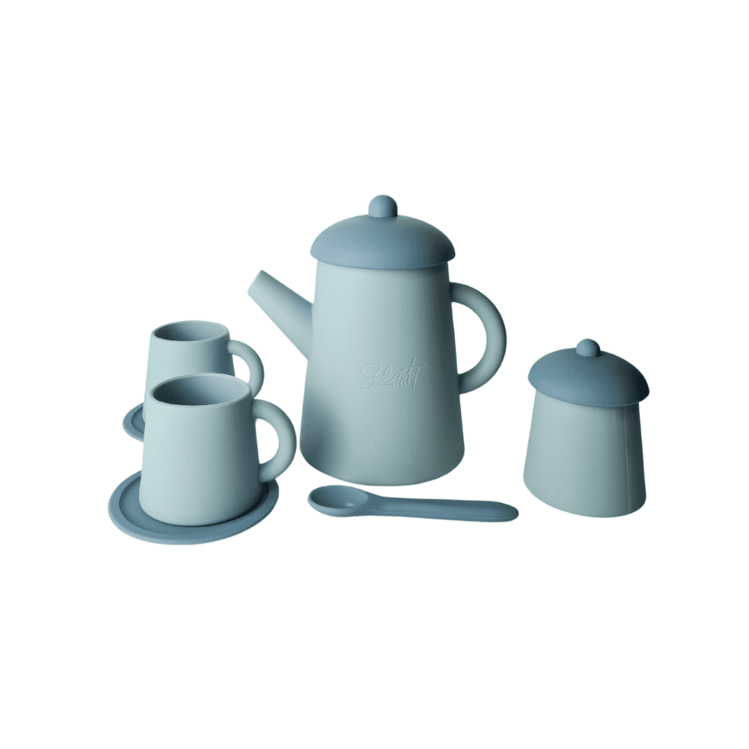 Silicone Tea Party Set | Blue | Serenity Kids ™️ - Serenity Kids
