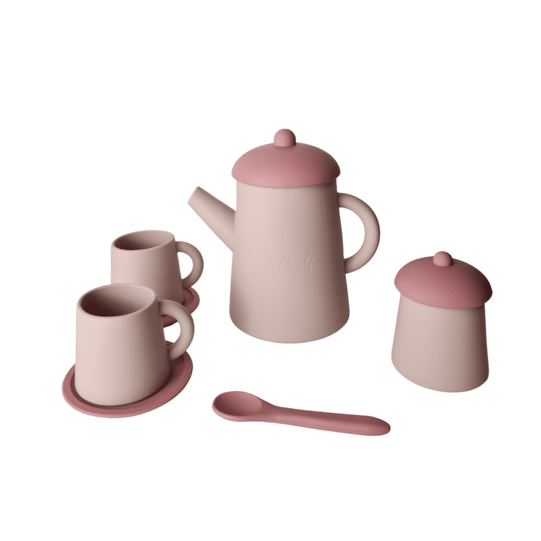 Silicone Tea Party Set | Pink | Serenity Kids ™️ - Serenity Kids