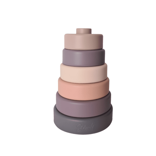 Silicone Stacker Baby Toy | Dusty Purple | Serenity Kids ™️